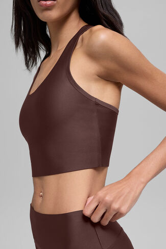 Alo Yoga Airlift Super Sleek Bra Tank - Brownstone in Kuwait