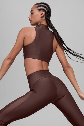 حمالة صدر Alo Yoga Airlift Mesh Infatuation - بني حجري in Kuwait