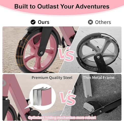 الركل الدراجات البخارية للأطفال من 5 إلى 12 ، والمراهقين ، والسكوتر البالغ خفيف الوزن قابلة للطي مع عجلات 8 بوصات ، حمولة كحد أقصى 240 رطلا ، هدية للطفل in Kuwait