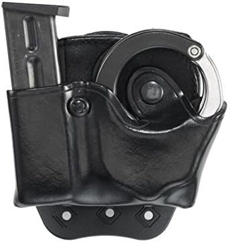شركة العكر للمنتجات الجلدية D.M.S. ASP Cuff/Mag Combo Aker Leather 519A D.M.S. ASP أصفاد/حقيبة مجلة، عادي، اليد اليمنى، 9 مم، أسود in Kuwait