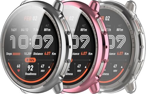 Cases Compatible with Amazfit Active 2 Screen Protector Flexible TPU HD Ultra-Thin Overall Bumper Protective Full Coverage All-Around Watch Cover in Saudi Arabia