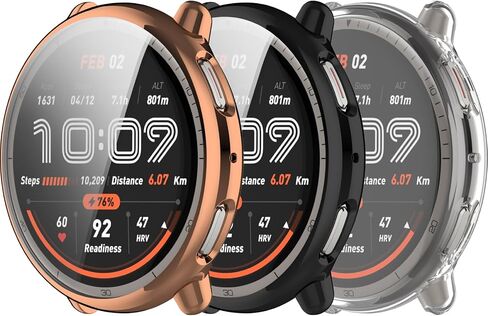 Cases Compatible with Amazfit Active 2 Screen Protector Flexible TPU HD Ultra-Thin Overall Bumper Protective Full Coverage All-Around Watch Cover in Saudi Arabia