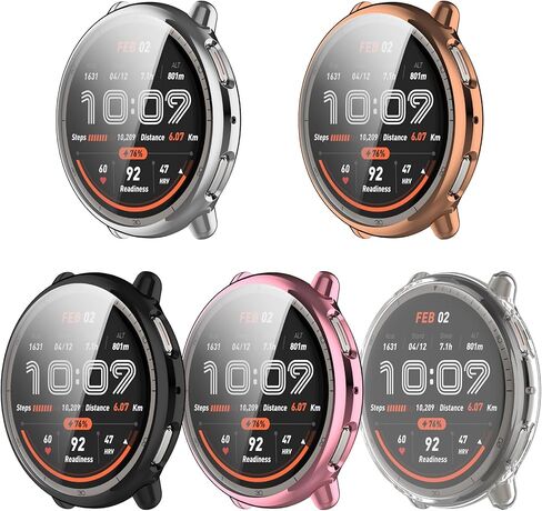 Cases Compatible with Amazfit Active 2 Screen Protector Flexible TPU HD Ultra-Thin Overall Bumper Protective Full Coverage All-Around Watch Cover in Saudi Arabia