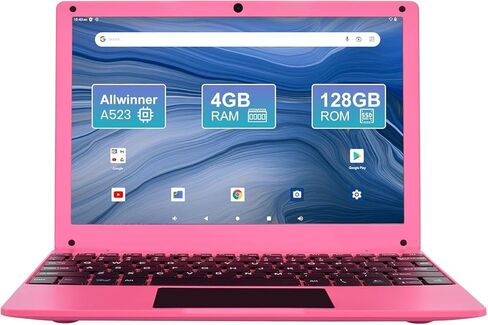 كمبيوتر محمول صغير مقاس 10.1 بوصة بنظام Android 14، وذاكرة وصول عشوائي سعتها 4 جيجابايت، وذاكرة EMMC سعة 128 جيجابايت، وشاشة كمبيوتر صغيرة عالية الدقة IPS، ودقة 1280 × 800 بكسل، وكمبيوتر محمول محمول مع وحدة المعالجة المركزية Allwinner A523 باللون الأزرق in Saudi Arabia