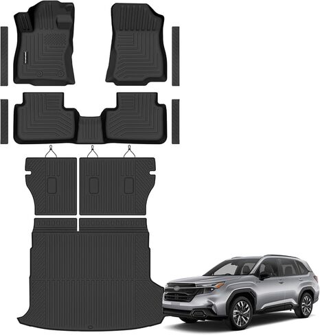 سجادات أرضية لسيارة Kia Sportage Hybrid 2023-2026 مع مسند ظهر وبطانات أرضية TPE مناسبة لجميع الأحوال الجوية تناسب Sportage 2026 مجموعة كاملة مضادة للانزلاق من ملحقات السيارة (غير مناسبة PHEV) in Kuwait