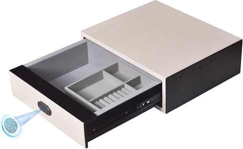 XPEDITION Biometric Safe Box Jewelry Gun Vault Leather Wrapped Quick-Access Fingerprint Lock Home Office in Kuwait