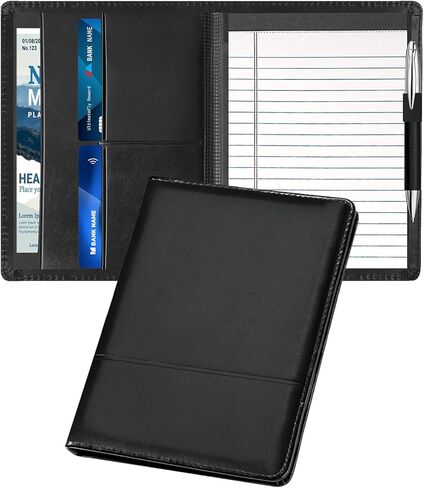 Padfolio/Portfolio Binder ، Mini Padfolio Portfolio Binder 5 × 8 منصة الكتابة القانونية ، مجلد منظم الوثيقة A5 للرجال ، الأرجواني الداكن in Kuwait