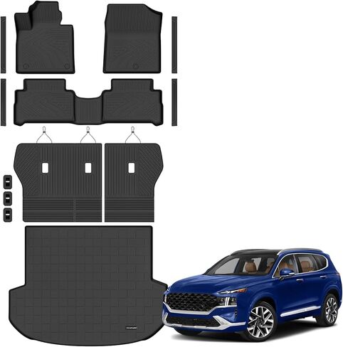سجادات أرضية لسيارة Hyundai Elantra 2011-2016، بطانات أرضية TPE مناسبة لجميع الأحوال الجوية، تناسب سيارة Elantra 2011-2016 الصف الأول والثاني، مجموعة كاملة مضادة للانزلاق (غير مناسبة لنماذج GT أو Touring) in Kuwait