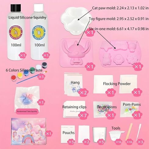 قوالب سيليكون Jiofaviu لـ Taba Squishy ، Diy Squishy Making Moulds ، Gel Squishy ، Fufu Squishy - Silicone Morn Att ، مسحوق التدفق لـ Taba Squishy (200 مل - 8 أشهر) in Saudi Arabia