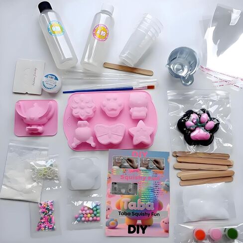 قوالب سيليكون Jiofaviu لـ Taba Squishy ، Diy Squishy Making Moulds ، Gel Squishy ، Fufu Squishy - Silicone Morn Att ، مسحوق التدفق لـ Taba Squishy (200 مل - 8 أشهر) in Saudi Arabia