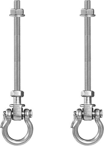 Swing Set Hardware Heavy Duty Hook with Silent Bearings - Set of 2 Stainless Steel 304 Products for Sood and Metal Beams, Ideal for Hanging Hammocks, Yoga Swings, Porches in Saudi Arabia