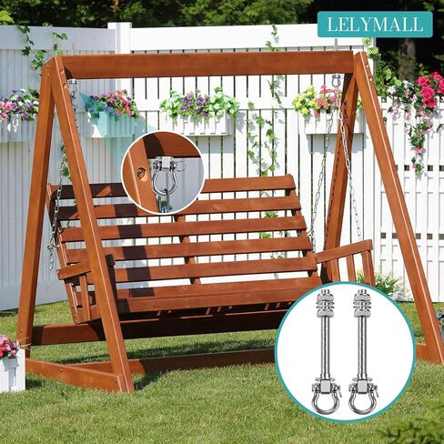 Swing Set Hardware Heavy Duty Hook with Silent Bearings - Set of 2 Stainless Steel 304 Products for Sood and Metal Beams, Ideal for Hanging Hammocks, Yoga Swings, Porches in Saudi Arabia