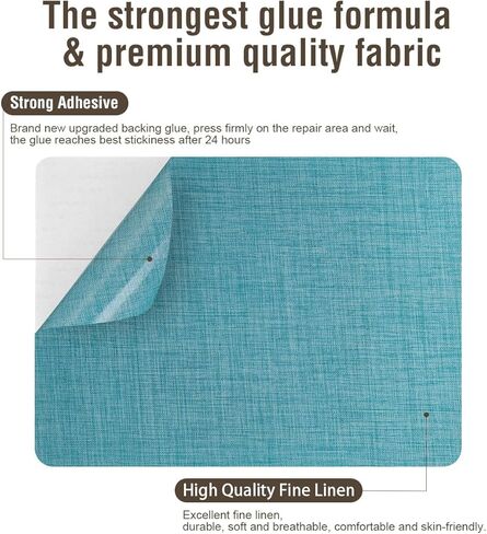 2pcs 8x11 بوصة إصلاح الكتان تصحيح ، تصحيح نايلون ذاتي ، ألوان متعددة ، يمكن استخدامها للأريكة ، تنجيد ، أثاث ، كراسي ، ملابس (أسود 28 in Saudi Arabia