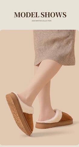 Women's Fuzzy Memory Foam Slippers Fluffy Winter House Shoes,Anti-Skid house slippers Indoor and Outdoor in Kuwait