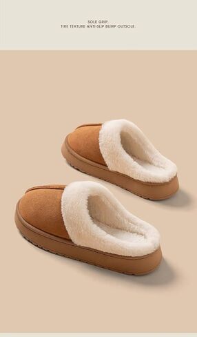 Women's Fuzzy Memory Foam Slippers Fluffy Winter House Shoes,Anti-Skid house slippers Indoor and Outdoor in Kuwait