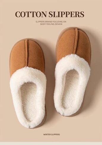 Women's Fuzzy Memory Foam Slippers Fluffy Winter House Shoes,Anti-Skid house slippers Indoor and Outdoor in Kuwait