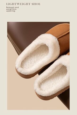 Women's Fuzzy Memory Foam Slippers Fluffy Winter House Shoes,Anti-Skid house slippers Indoor and Outdoor in Kuwait