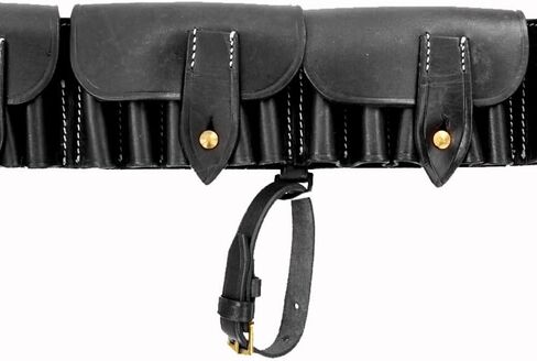 British Victorian Era Martini-Henry P-1882 Brown Leather Ammunition Bandolier - 50 Round Capacity in Saudi Arabia