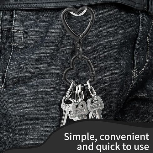 WTYONZEL 6Set Swivel Clasp Clip,Heart Shape Metal Double Opening Key Chain Clip,Swivel Spring Snap Hooks for Jewelry Clasps,DIY Crafts,Lanyard Making(Gold) in Kuwait