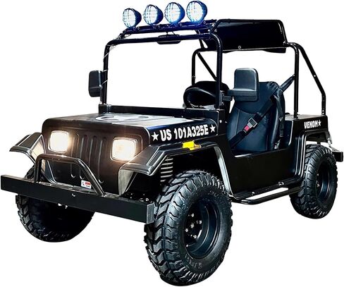 Mini Trail Rider 3000W Electric Golf Kart | 60V 32AH بطارية | ناقل حركة أوتوماتيكي (أسود) in Kuwait