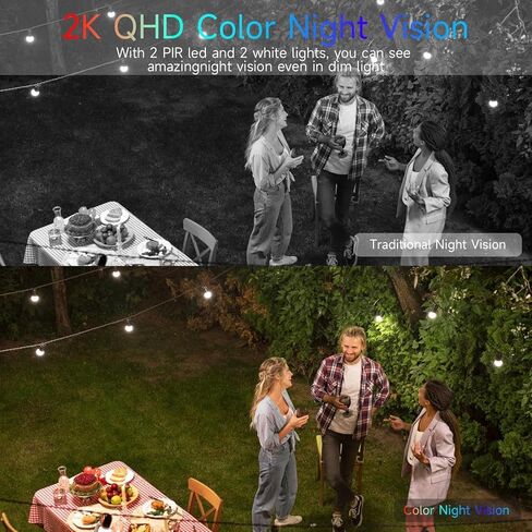 Rraycom 5G/2.4Ghz WiFi Security Cameras Wireless Outdoor, 2K Battery Powered Cameras for Home Security with AI Motion Detection,Spotlight,Color Night Vision,2-Way Audio,Waterproof,Work w Alexa in Saudi Arabia