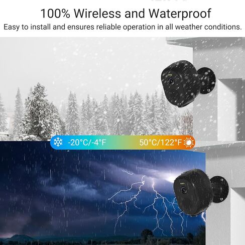 Rraycom 5G/2.4Ghz WiFi Security Cameras Wireless Outdoor, 2K Battery Powered Cameras for Home Security with AI Motion Detection,Spotlight,Color Night Vision,2-Way Audio,Waterproof,Work w Alexa in Saudi Arabia