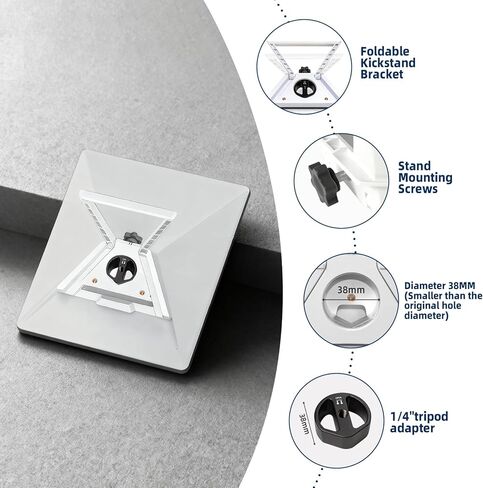 حامل 3 في 1 لجهاز Starlink Mini، مسند بديل مع محول خيط ثلاثي القوائم 1/4 بوصة يدعم زاوية سطح مستو 110 درجة، وأنابيب، وحامل ثلاثي القوائم ومشابك، للمركبات الترفيهية والشاحنات والتخييم في الهواء الطلق in Kuwait