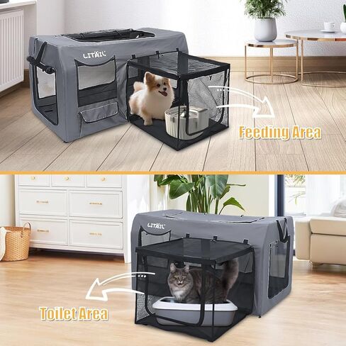 2 في 1 في 1 دوج دوب ، القطط الكبيرة للقطط مع منطقة صغيرة صندوق ، 39 '' Puppy Pet Playpen indoor/ourdoor cats مغلق ، كينيل قفص Cat Dog Tent Crate ، Portable Playpen for Hitten ، Play Play Pen in Kuwait