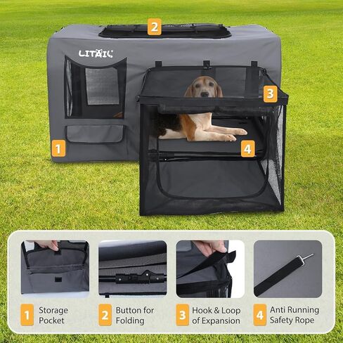 2 في 1 في 1 دوج دوب ، القطط الكبيرة للقطط مع منطقة صغيرة صندوق ، 39 '' Puppy Pet Playpen indoor/ourdoor cats مغلق ، كينيل قفص Cat Dog Tent Crate ، Portable Playpen for Hitten ، Play Play Pen in Kuwait