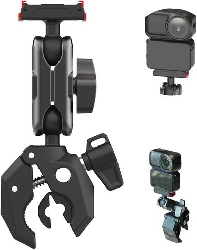 حامل مقود الدراجة النارية من Osmo Nano Action 6، مشبك مغناطيسي سريع الفك شديد التحمل ومشبك فائق التحمل/أنبوب/أنبوب/سكة حديدية/مقبض فك مرن لملحقات DJI Nano Osmo 6 Mounts in Saudi Arabia