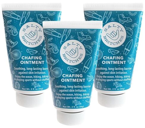 Salty Britches® Chafing Ointment | Protective Barrier Against Chafing and Irritation | Provides Soothing Relief for Skin Irritation (2oz Tube Pack of 3), Blue in Kuwait