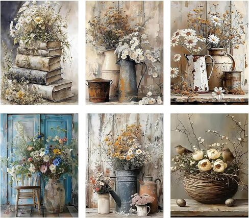 6 Pack Inspirational Diamond Painting Kits for Adults, Diamond Art Kits for Adults, DIY 5D Diamond Painting Kits for Beginners Home Wall Decor 12x16inch in Saudi Arabia