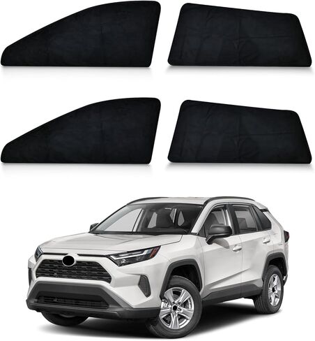 ZATOOTO ظلال نافذة السيارة مناسبة خصيصًا لسيارة Toyota Corolla 2019-2024 4 أغطية نوافذ السيارة مع حماية 100٪ من الأشعة فوق البنفسجية وعزل حراري كامل للخصوصية المعتمة للسفر العائلي وسلامة الأطفال والحيوانات الأليفة in Kuwait