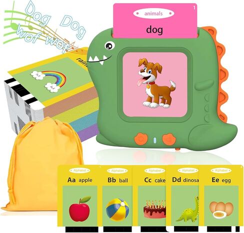 Talking Flash Cards for Toddlers 1 2 3 4 5 Years Old, Pocket Speech Therapy & Autism Sensory Toy with 336 Sight Words, Montessori Educational Learning Device Gift in Saudi Arabia