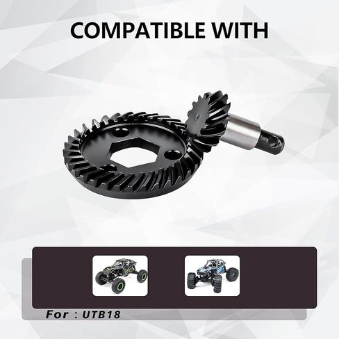 UTB18 Bevel Gear Set 33T/13T Helical Gear 40Chrome Steel Transmission Gears for Axial Capra UTB18 Upgrades Trail 4WD&4WS 1/18 RC Crawler in Saudi Arabia