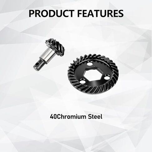UTB18 Bevel Gear Set 33T/13T Helical Gear 40Chrome Steel Transmission Gears for Axial Capra UTB18 Upgrades Trail 4WD&4WS 1/18 RC Crawler in Saudi Arabia