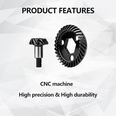 UTB18 Bevel Gear Set 33T/13T Helical Gear 40Chrome Steel Transmission Gears for Axial Capra UTB18 Upgrades Trail 4WD&4WS 1/18 RC Crawler in Saudi Arabia