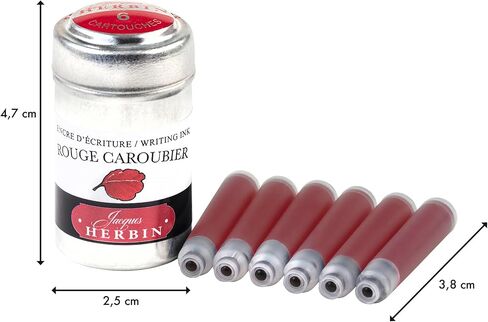 حبر قلم النافورة العسكري - 1 قصدير من 6 خراطيش - روج كاروبير in Kuwait