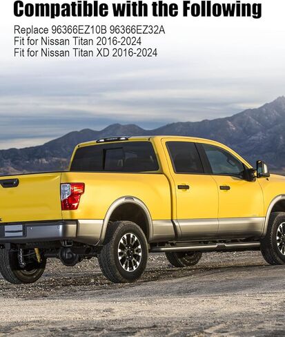 Heated Blind Spot Mirror Glass Compatible with Nissan Titan & Titan XD 2016-2024 Replace 96365EZ10B 96365EZ32A, Right Passenger Side in Saudi Arabia