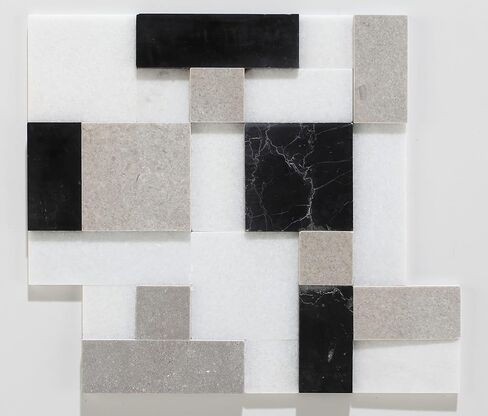 Natural Stone Mosaic Marble Tiles – Luxury Bathroom & Kitchen Backsplash, Anti-Slip Floor/Wall Tiles for Indoor Spaces (Living Room, Bedroom, Sunroom) –R8 Safety Certified (MB095B-P) in Saudi Arabia