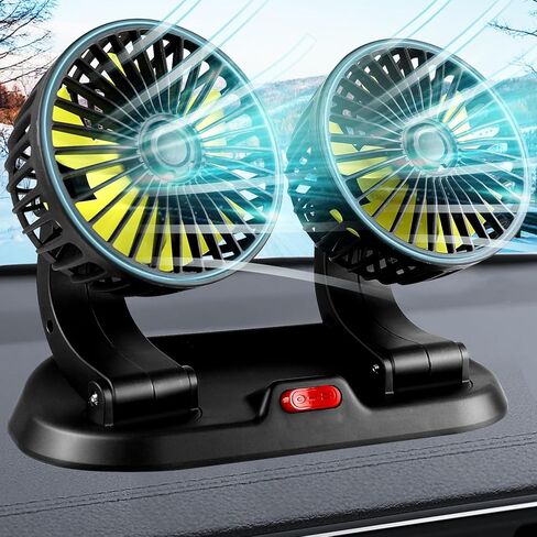 Car Fan 12V Portable Car Cooling Fans That Blow Cold, Cigarette Lighter Plug Spray Fan for Vehicles, RVs, and SUVs in Saudi Arabia