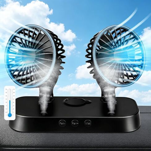 Car Fan 12V Portable Car Cooling Fans That Blow Cold, Cigarette Lighter Plug Spray Fan for Vehicles, RVs, and SUVs in Saudi Arabia