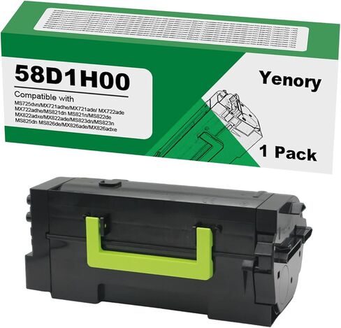 58D1H00 Black High Capacity Toner Cartridge Replacement for Lexmark 58D1H00 58D1U00 58D1000 58D1X00 Toner Cartridge for MS725 MS821 MS822 MS823 MS824 MS825 MS826 MX721 MX722 MX725 MX822 MX824 Printer in Saudi Arabia
