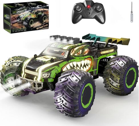 RC جهاز التحكم عن بعد سيارة Cybertruck لعبة ، لعبة سيارة الشرطة 2.4 جيجا هرتز ، أضواء LED ، بطاريتين قابلة لإعادة الشحن ، هدية مثالية للفتيان الفتيات الذين تتراوح أعمارهم بين 3 سنوات in Kuwait