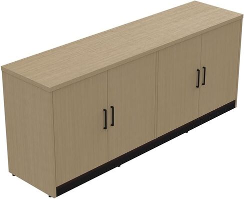 nbf signature series Cortez 72" Storage Credenza - 72" Wx18 D Driftwood Gray | Adjustable Shelves, Office Storage in Saudi Arabia