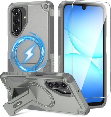 حافظة Caka لهاتف Samsung Galaxy A17 /A26 5G [متوافقة مع MagSafe] [مسند غير مرئي] [واقي شاشة HD]، غطاء هاتف مغناطيسي واقٍ لهاتف Galaxy A17 4G /5G & A26 5G 2025 - أزرق in Kuwait