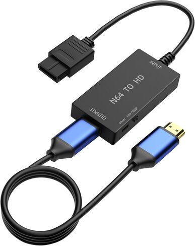 محول HDMI لـ N64 وGamecube وSFC وSNES - تحويل S-Video إلى HDMI (إخراج أنظف من مركب RCA) - محول التوصيل والتشغيل مع كابل HDMI بطول 1.5 متر، لا يتطلب طاقة خارجية in Kuwait