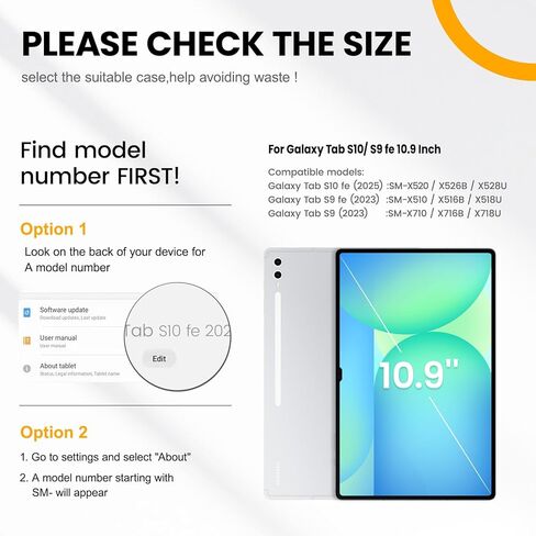Timecity Case for Samsung Galaxy Tab S10 FE+/ S10 FE Plus 5G 2025 Protective 13.1 inch Tablet, Shockproof Heavy Duty Cover with S Pen Holder, Kickstand, Screen Protector, Hand & Shoulder Strap, Black in Saudi Arabia