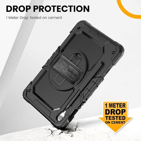 Timecity Case for Samsung Galaxy Tab S10 FE+/ S10 FE Plus 5G 2025 Protective 13.1 inch Tablet, Shockproof Heavy Duty Cover with S Pen Holder, Kickstand, Screen Protector, Hand & Shoulder Strap, Black in Saudi Arabia
