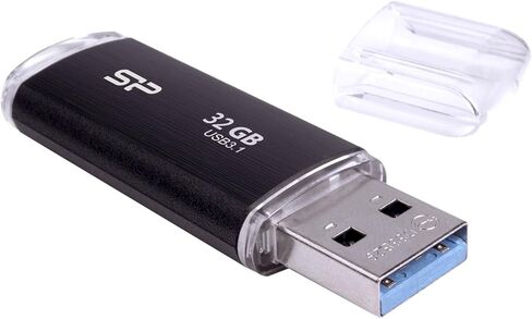سيليكون باور 32 جيجابايت Blaze B02 32 جيجابايت USB 3.0 محرك أقراص فلاش USB أسود in Saudi Arabia